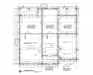 C. Gables. Duplex Addition.Foundation plan