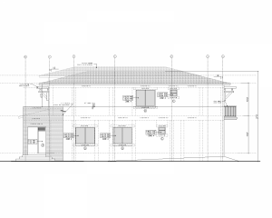 C. Gables. Duplex Addition.Interior facade