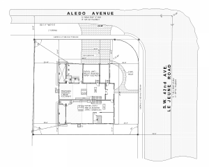 C. Gables. Duplex Addition.Site plan
